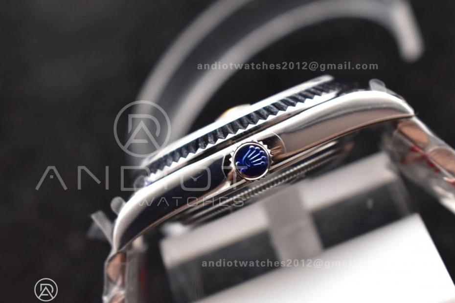 Arabic Blue 904L Dial Bracelet V2 on Markers SS A3255 President DayDate 40 Iced GMF Steel 1126